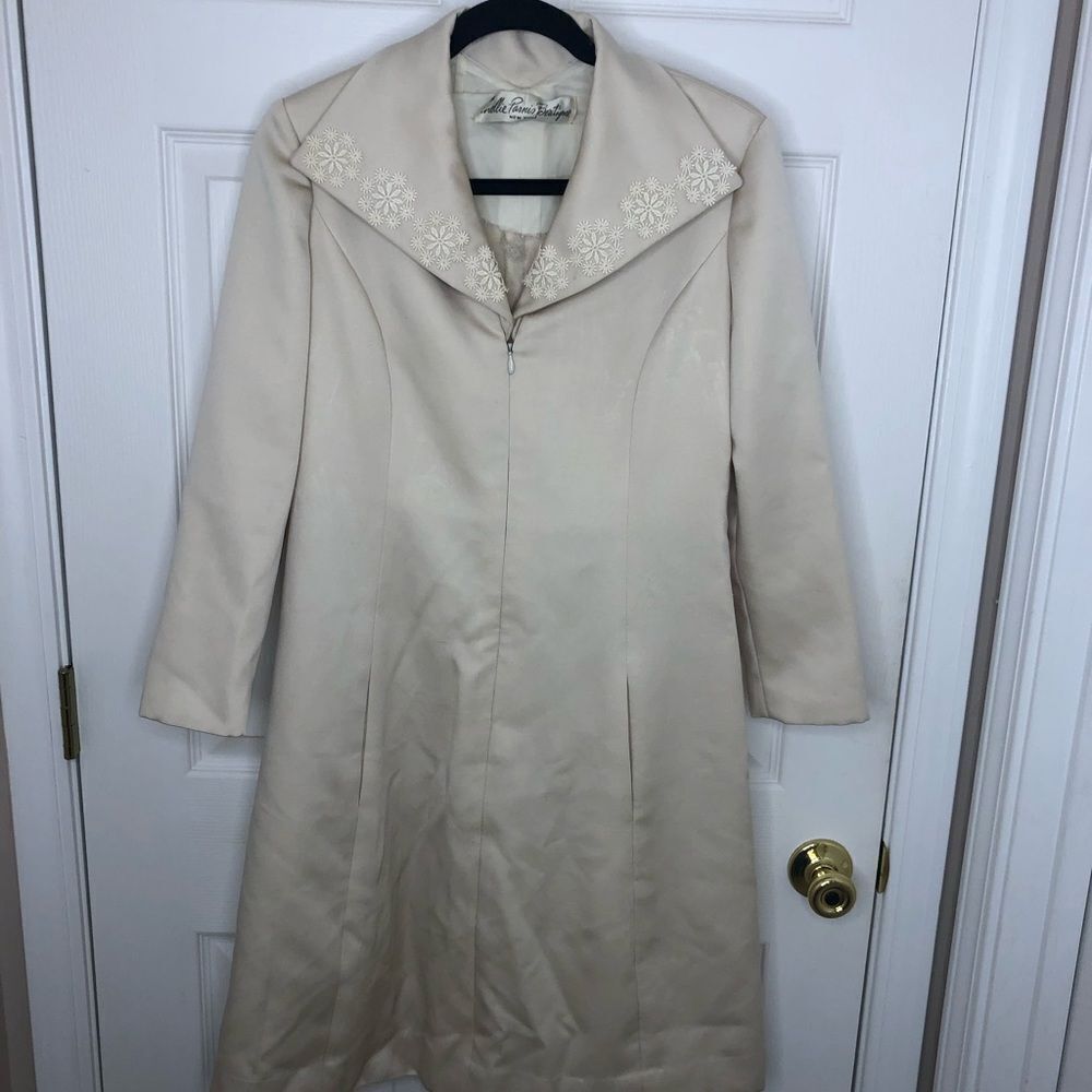 Vintage Mollie Parnis Boutique long sleeve collared dress, size small - Picture 2 of 16